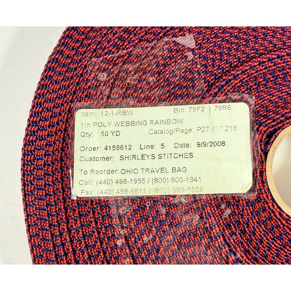 Rainbow Pride Webbing Roll 1 Inch 50 Yards Heavy Duty Strapping Belt Crafting Se - Picture 4 of 8